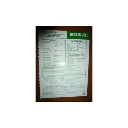 OM352 Fiche Technique Mercedes