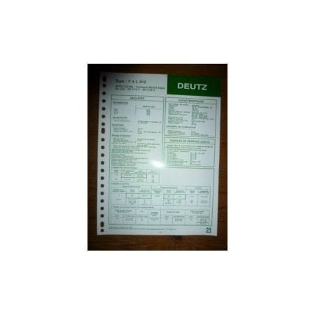 F4L912 Fiche Technique Deutz