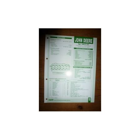 6359TL007 Fiche Technique John Deere