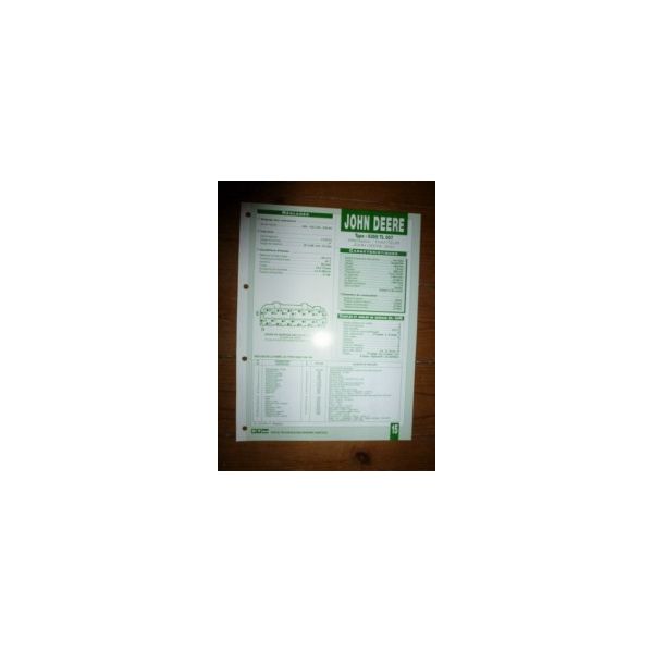 6359TL007 Fiche Technique John Deere