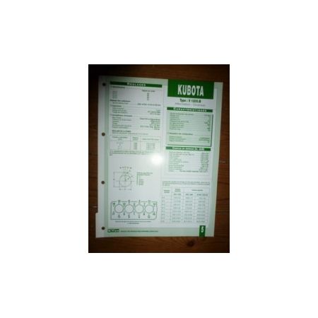 V1200.B Fiche Technique kubota