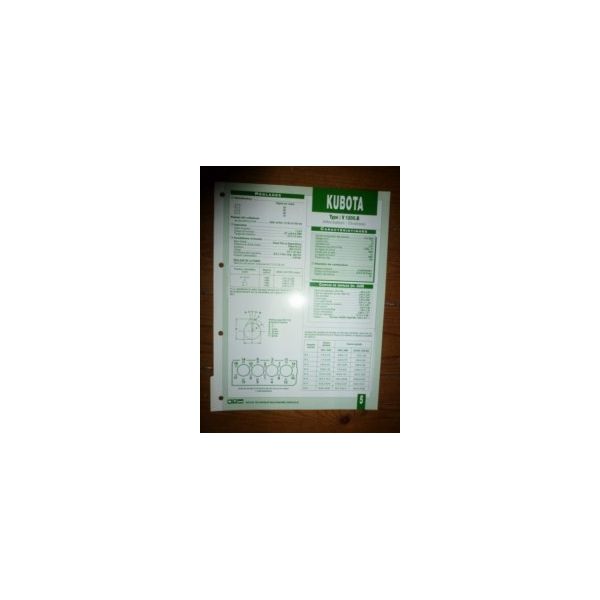 V1200.B Fiche Technique kubota