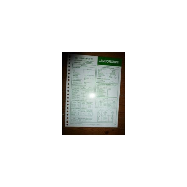 1000.6 W- WT Fiche Technique Lamborghini