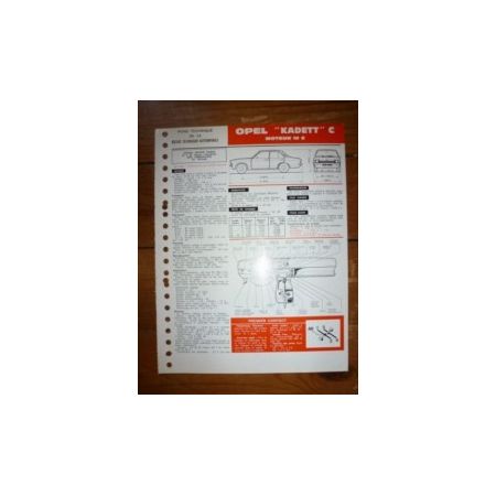 Kadett C Fiche Technique Opel