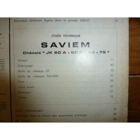 JK 60 65 75 Revue Technique PL Man Saviem Renault