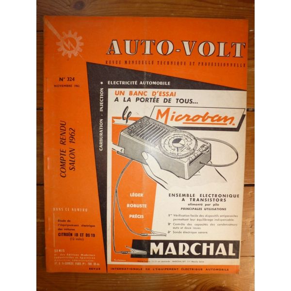 ID19 DS19 Revue Technique Electronic Auto Volt Citroen