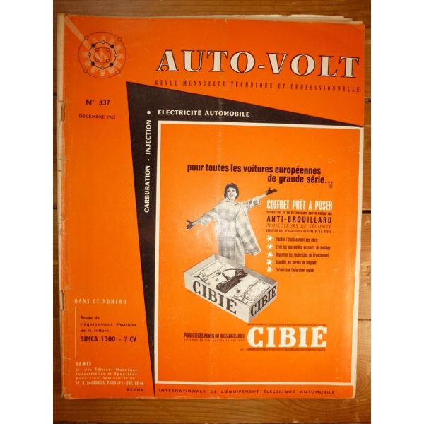 1300 7cv Revue Technique Electronic Auto Volt Talbot Simca