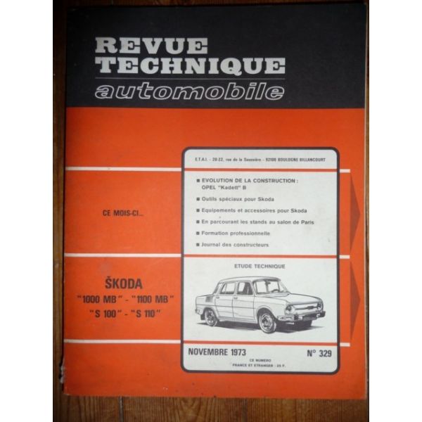 1000 1100 S100 S110 Revue Technique Skoda