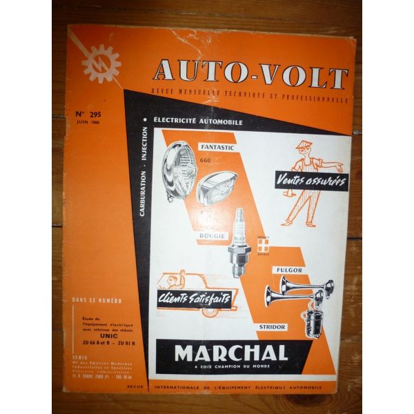 ZU 66A 66B-81R Revue Technique Electronic Auto Volt Iveco Unic