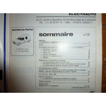 C15 Visa Ess Revue Technique Electronic Auto Volt Citroen