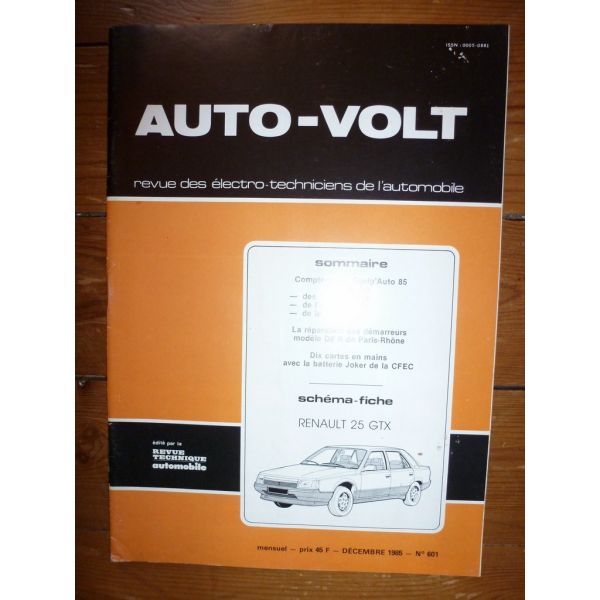 R25 GTX Revue Technique Electronic Auto Volt Renault