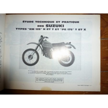 RM125 PE175 XJ650 Revue Technique moto Suzuki Yamaha
