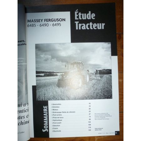6485 6490 6495 Revue Technique Agricole Massey Ferguson