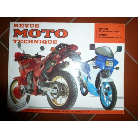 RG125 NX650 Revue Technique moto Honda Suzuki