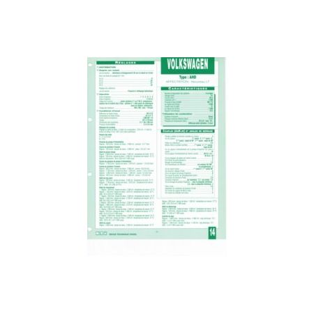 AHD Fiche Technique Volkswagen