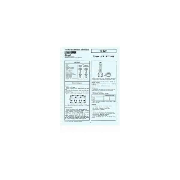 FA-FT 2105 Fiche Technique Daf