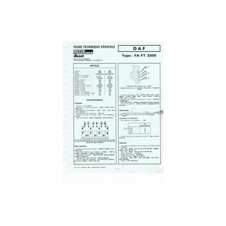 FA-FT 2805 Fiche Technique Daf