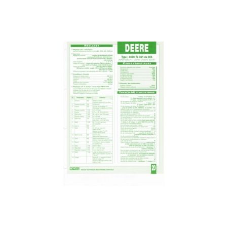 4039 TL001-TL004 Fiche Technique John Deere
