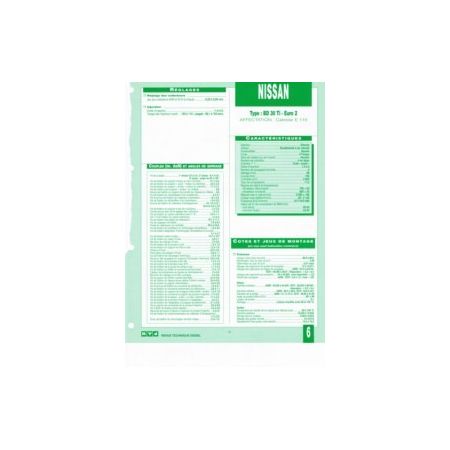 BD30 Ti Euro 2 Fiche Technique Nissan