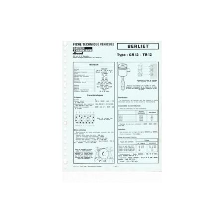GR12-TR12 Fiche Technique Berliet