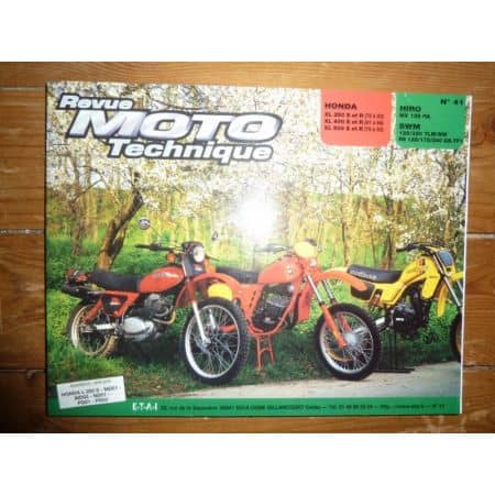 MX125RA XL250 500 Revue Technique moto Hiro Honda