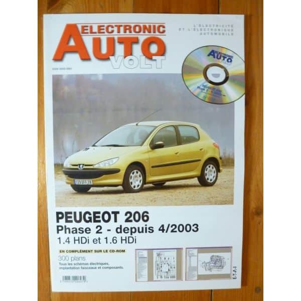 206 Ph 2 HDi 03- Revue Technique Electronic Auto Volt Peugeot