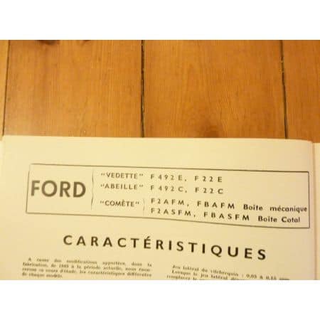 Vedette et Comete Revue Technique Les Archives du Collectionneur Ford Simca
