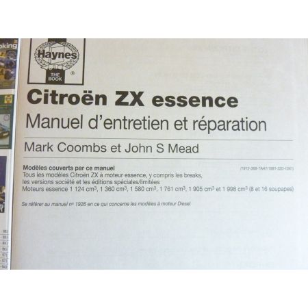 ZX Ess Revue Technique Haynes Citroen