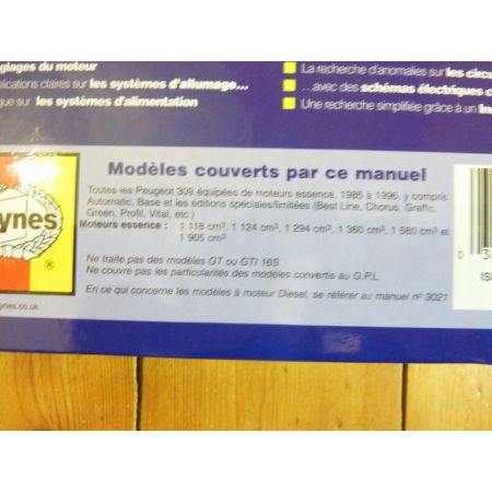 309 Ess  Revue Technique Haynes Peugeot