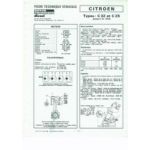 C32 et C25 jusqu'à fin 1979 Fiche technique Citroen