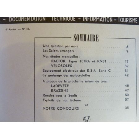 Tetra RN3T Typ E G Revue Technique moto Radior Velosolex