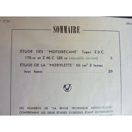 Z2C Revue Technique moto Motobecane