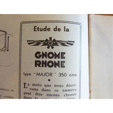 Major 350 Revue Technique moto Gnome Rhone