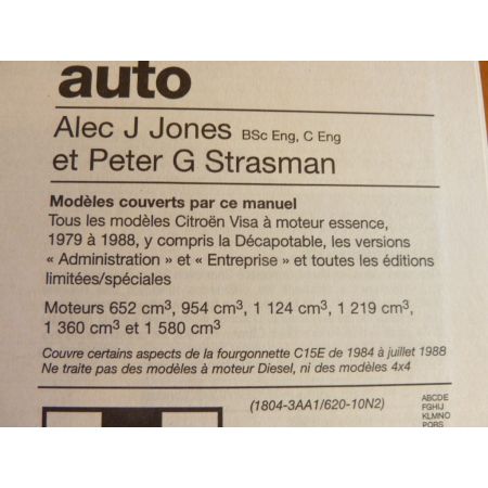 Visa Ess Revue Technique Haynes Citroën