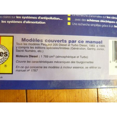 205 Die Revue Technique Haynes Peugeot