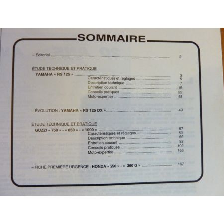 RS125 Le Mans California 3 Revue Technique moto Guzzi Yamaha