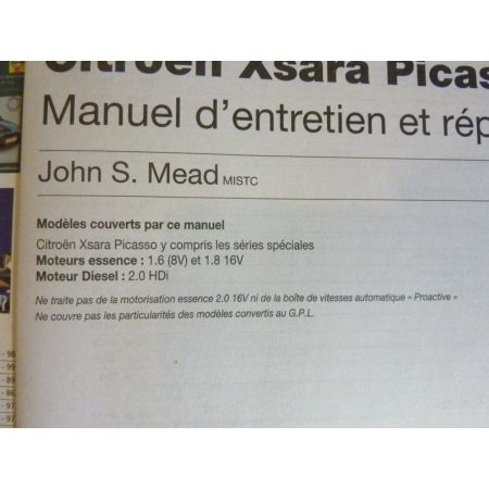 Xsara Picasso Revue Technique Haynes Citroen