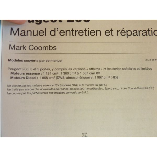 206 Revue Technique Haynes Peugeot