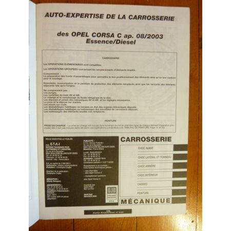 Corsa C 03- Revue Auto Expertise Opel