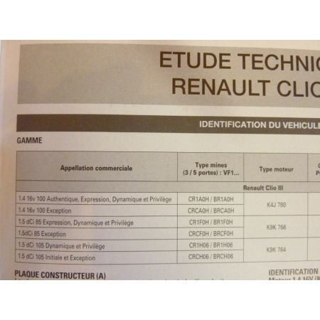 Clio III Revue Technique Carrosserie Renault