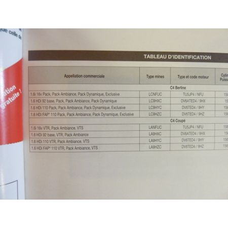 C4 Revue Technique Carrosserie Citroen