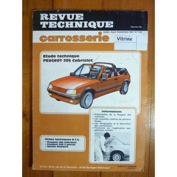 205 Cab Revue Technique Carrosserie Peugeot