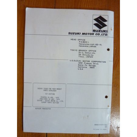 TS 250 Catalogue Pieces