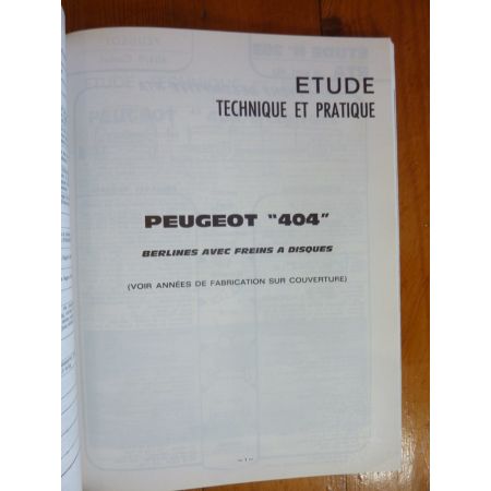 404 Ess 60-78 Revue Technique Les Archives Du Collectionneur Peugeot
