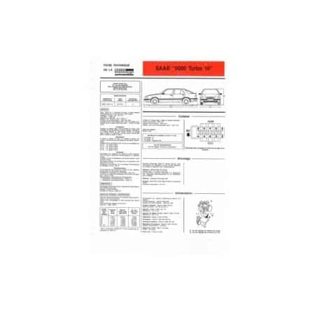 9000 Turbo 16    Fiche technique Saab