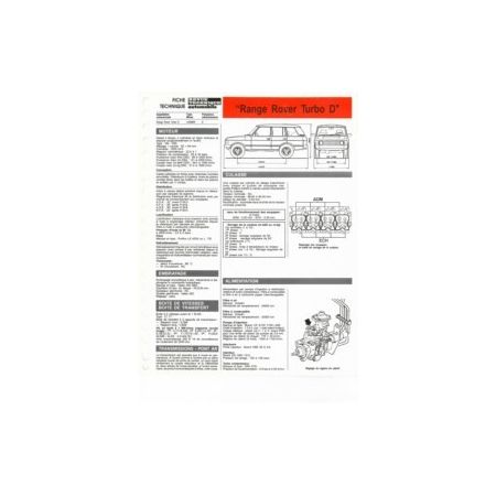 Range rover Turbo-D fiche technique Volvo