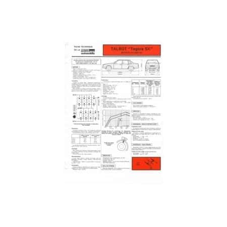 Tagora SX V6 Fiche Technique Simca Talbot