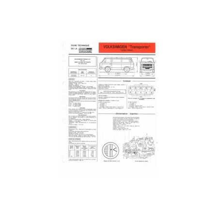 Transporter TD  Fiche Technique Volkswagen