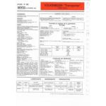 Transporter TD  Fiche Technique Volkswagen