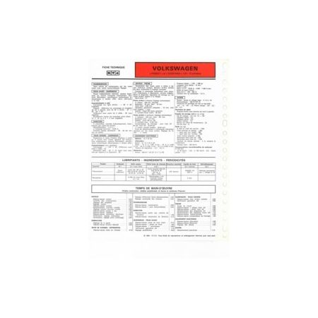 Passat 1.9 5 cyl.  Fiche Technique Volkswagen